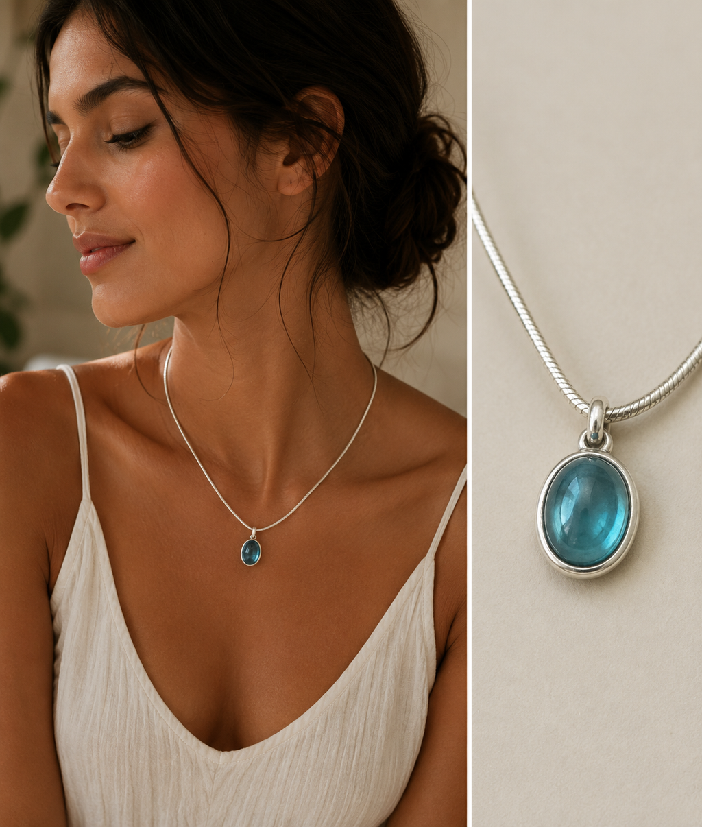 Collar Océano Celeste