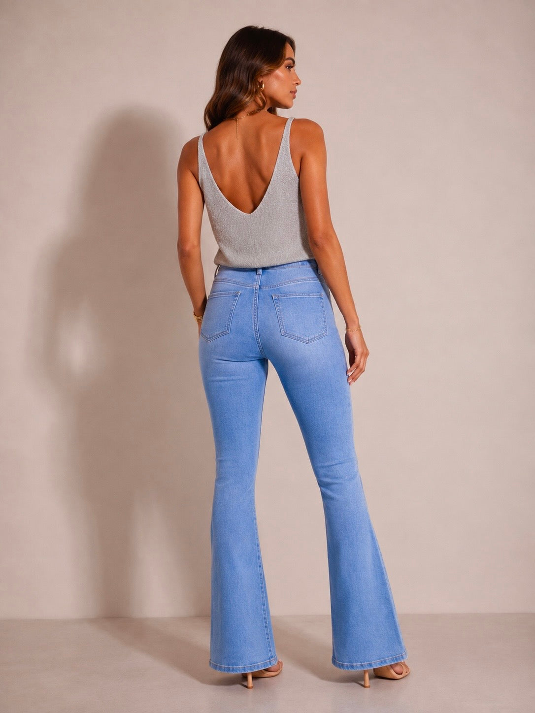 Jeans Flare Cintura Alta