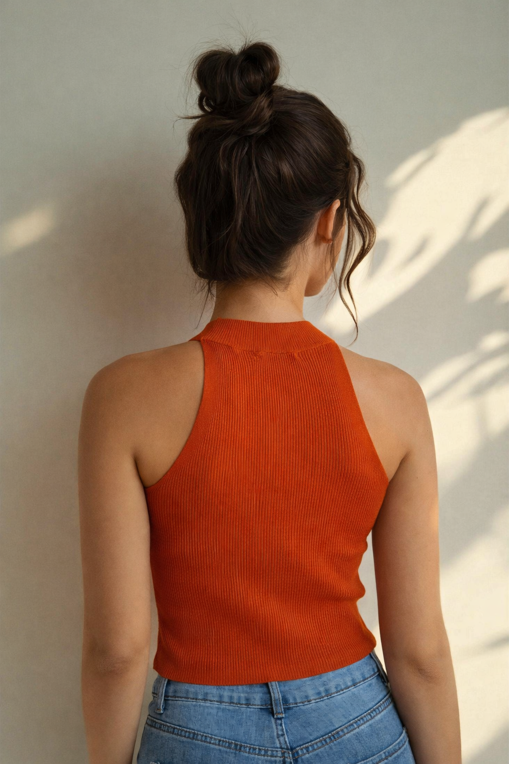 Top Halter Canalé  Estructurado