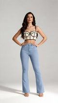 Jeans Flare Cintura Alta